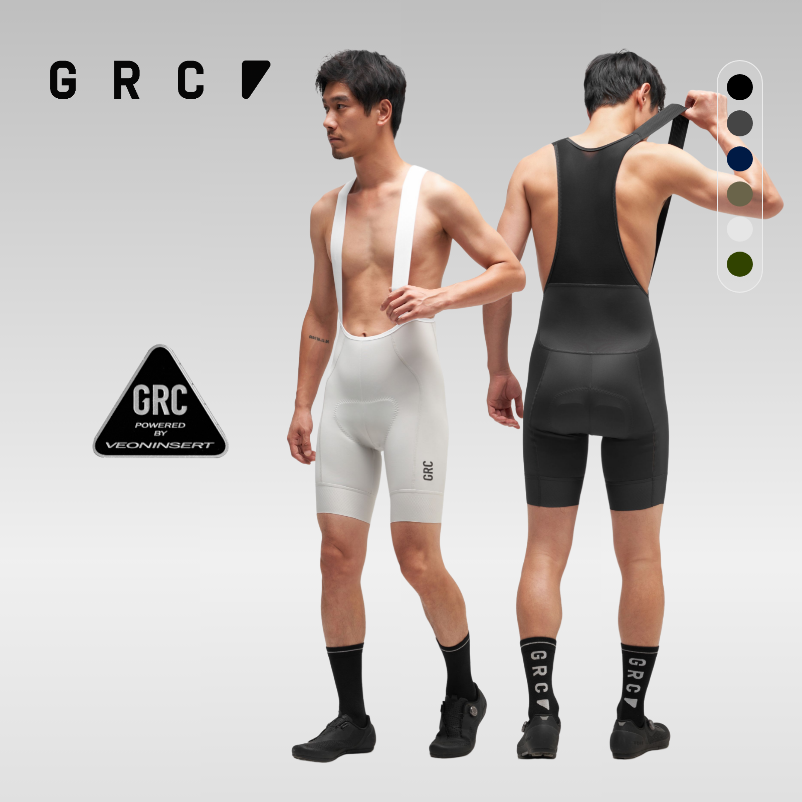 GRC春夏季骑行裤TECH山地车衣公路车自行车骑行服背带短裤男士款