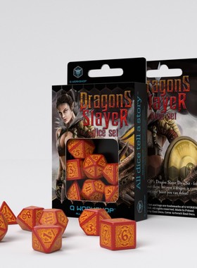 帝企鹅桌游 Q Workshop 屠龙者 跑团 骰子色子 红色橙字 现货