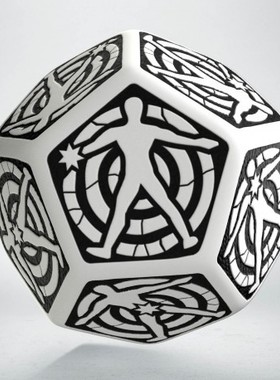 帝企鹅桌游 Q Workshop 命中 位置 跑团 骰子色子 白色黑纹 现货