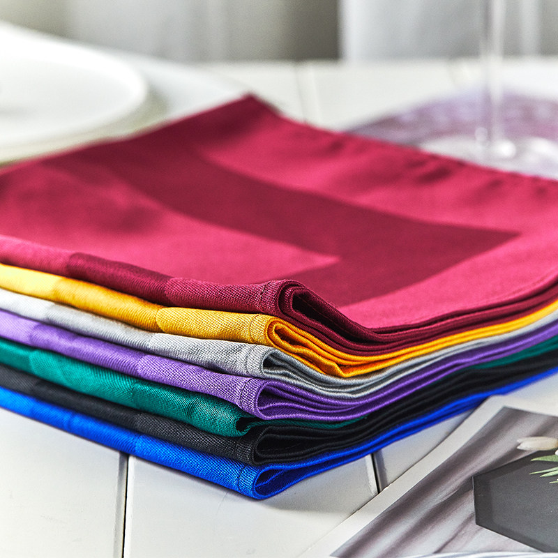 50cm高档精品酒店棉纯黑色口布