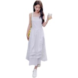 吊带连衣裙子女夏季收腰显瘦甜辣初恋茶歇法式海边度假小个子，女装连衣裙，浙宝285（原212）