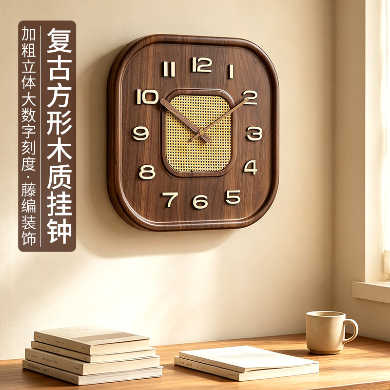 汉时欧式复古大数字装饰挂钟