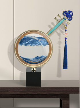 汉时新中式轻奢装饰流沙画摆件