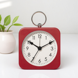 汉时创意金属夜光闹钟卧室学生用静音钟表桌面儿童女孩小时钟HA43