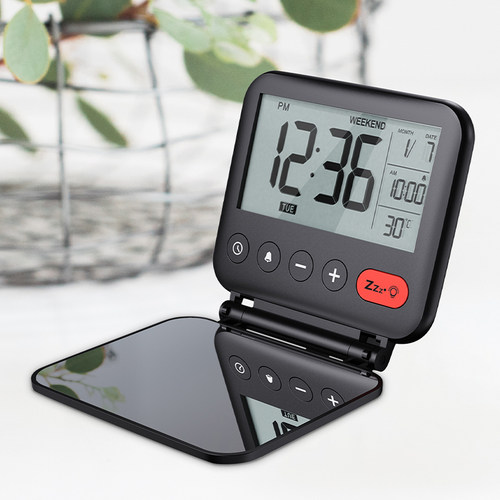 汉时新款多功能智能镜面电子闹钟