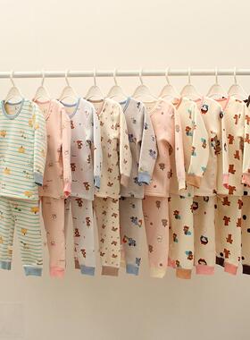 儿童加绒保暖内衣套装2025新款男童女童秋冬加厚居家睡衣