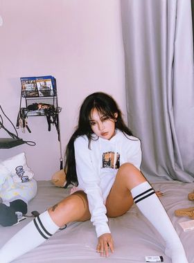 H3LLO FLAG Bye Bitches帽衫 加绒连帽套头hiphop白色美式卫衣