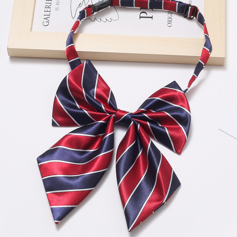 韩版职业领花女银行酒店空姐商务工作服工装衬衫蝴蝶结免打领结潮