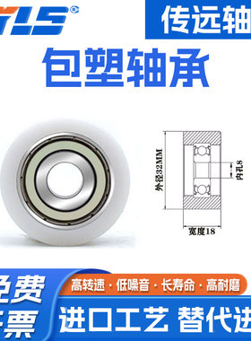 【赛仕晟】供应BS60832-18包塑轴承 高品质尼龙滑轮 高耐磨滚轮