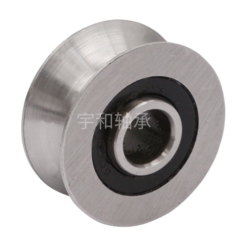 外圈带U型槽轴承U/V型U624-2RS V1804尺寸4*18*8/7mm走线导轮滑轮