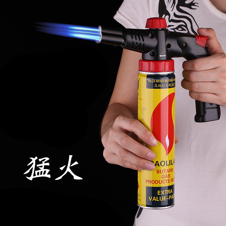 高温户外野营烧烤喷枪手握式喷火枪防风直冲黄金检测艾灸喷枪火机