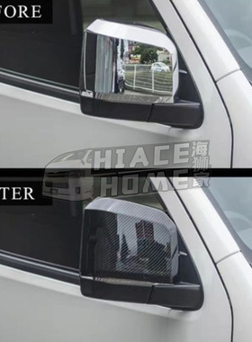 适用于 hiace300系 2019-2023granvia 改装  碳纤纹镜盖