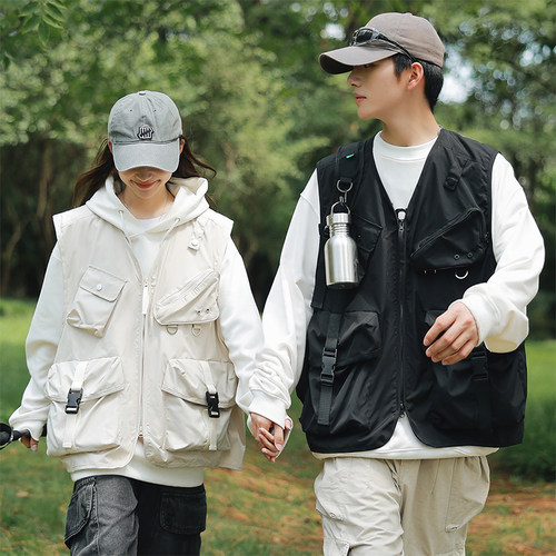 工装马甲男女情侣同款夏季新款