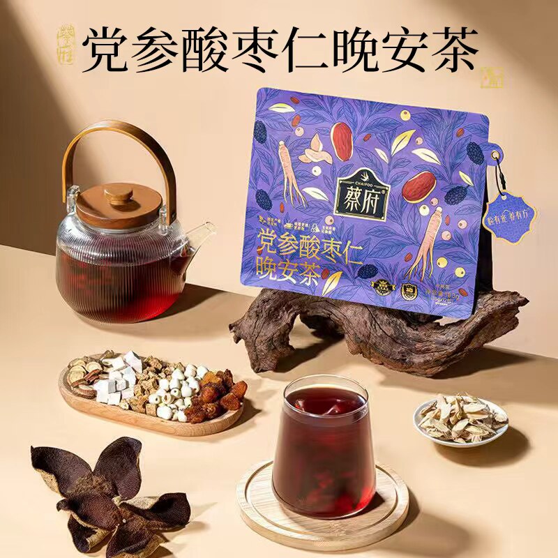 党参酸枣仁百合茯苓睡眠养生茶包图片