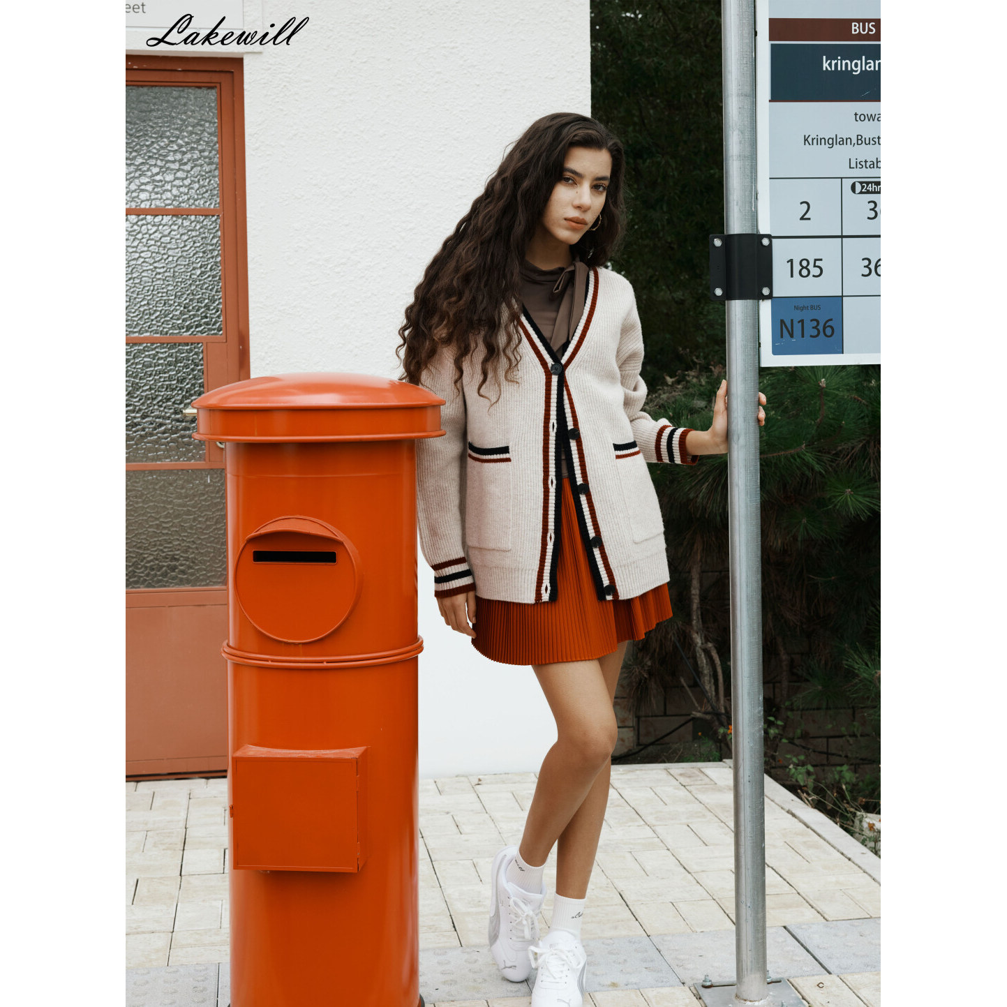 Lakewill学院风针织开衫网球服