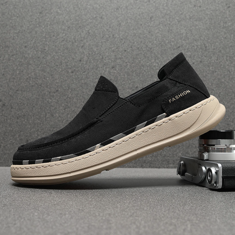 布鞋男2026春夏季帆布鞋轻便舒适一脚蹬懒人休闲鞋透气薄款布鞋男