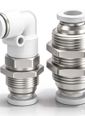 BPM气管穿板PLM接头PM隔板直通快插固定4/6/8/10/12/16mm气动穿墙