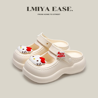 2026新款女玛丽珍洞洞鞋厚底凉拖