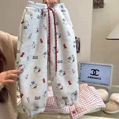 女童冬季加绒卫裤女宝宝休闲长裤