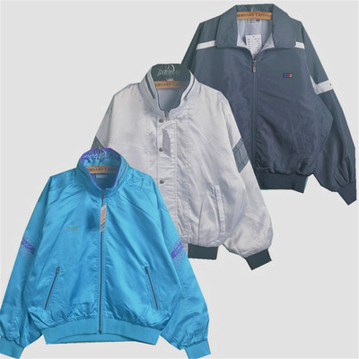 vintage古着复古霹雳撞色冲锋衣棒球服休闲夹克外套春秋男女通款