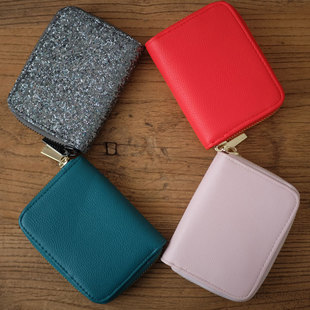 巴掌大小实用款 拉链零钱包卡包钥匙包硬币包 小巧钱包女短款