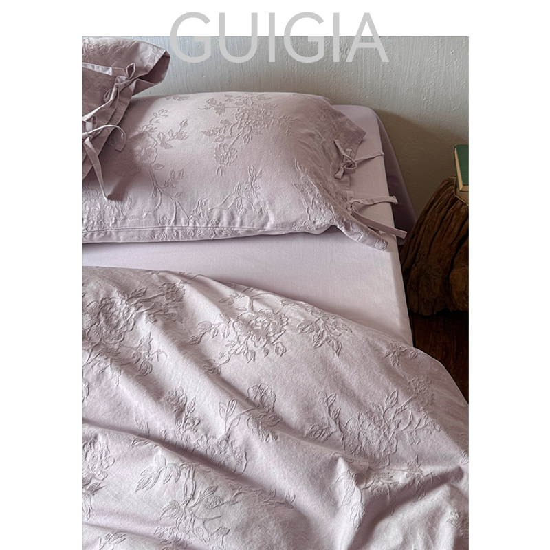 闺家·归来也·长绒棉磨毛四件套纯棉厚织提花床单秋冬全棉床品