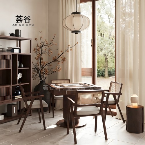 中古风麻将桌会所包间自动麻将机