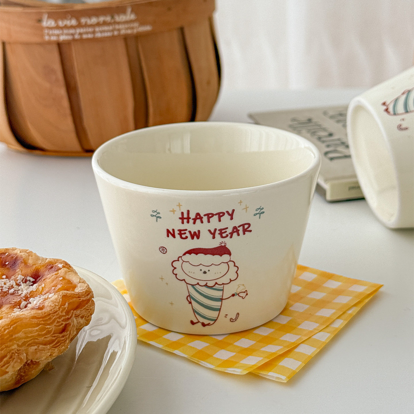 穆尼 新年甜筒原创陶瓷马克杯家用早餐牛奶杯个性创意水杯咖啡杯,餐饮具,马克杯,淘宝优惠券,粉丝福利购,淘宝优惠卷