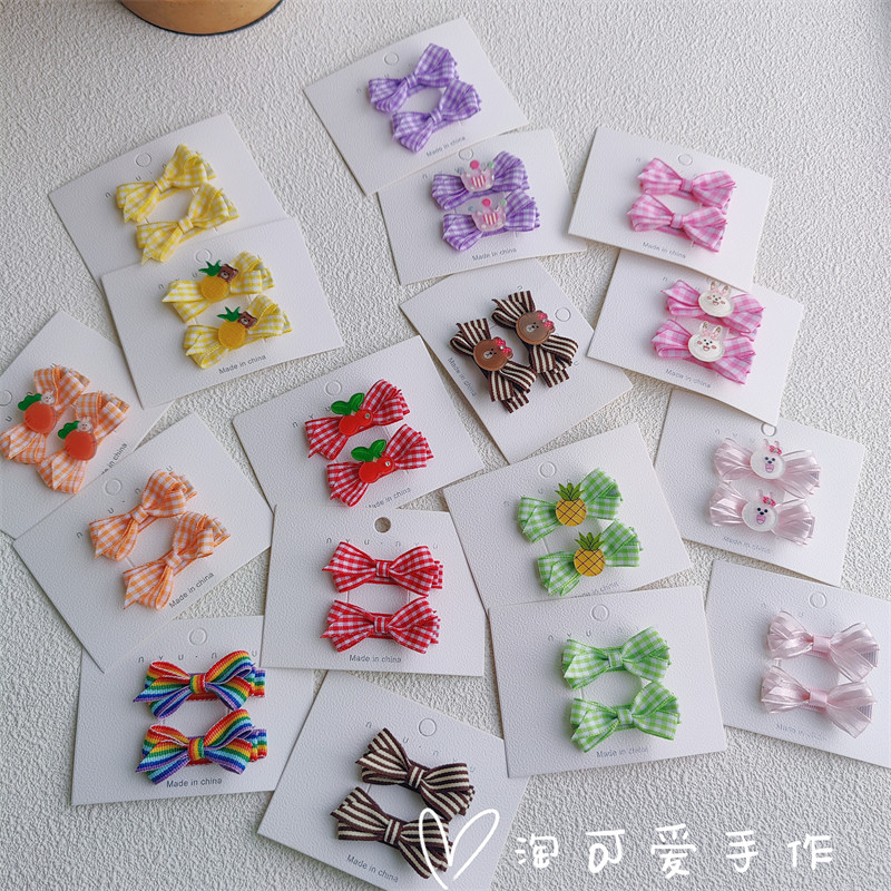 婴幼儿童可爱女全包布发夹