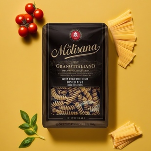 Molisana茉莉莎娜全麦螺丝形意大利面条500g 进口螺旋意面家用