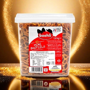 BOEHLI安蒂卡迷你咸味饼干圈1.2kg 蝴蝶形烘焙蛋糕碱水饼干进口