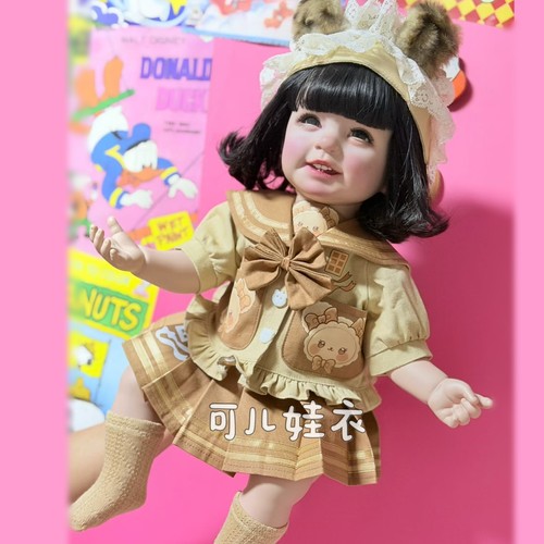 50-55cm娃娃衣服可爱套装女孩卡其兔熊水手服四件套暹罗娃衣订制