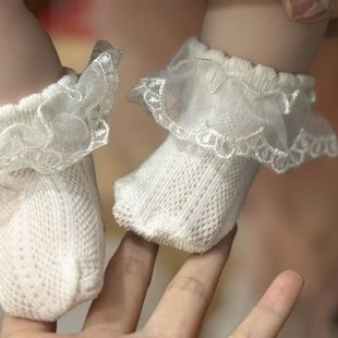 50-55cm重生娃娃袜子女孩蕾丝花边短袜仿真宝宝公主袜子女孩玩具