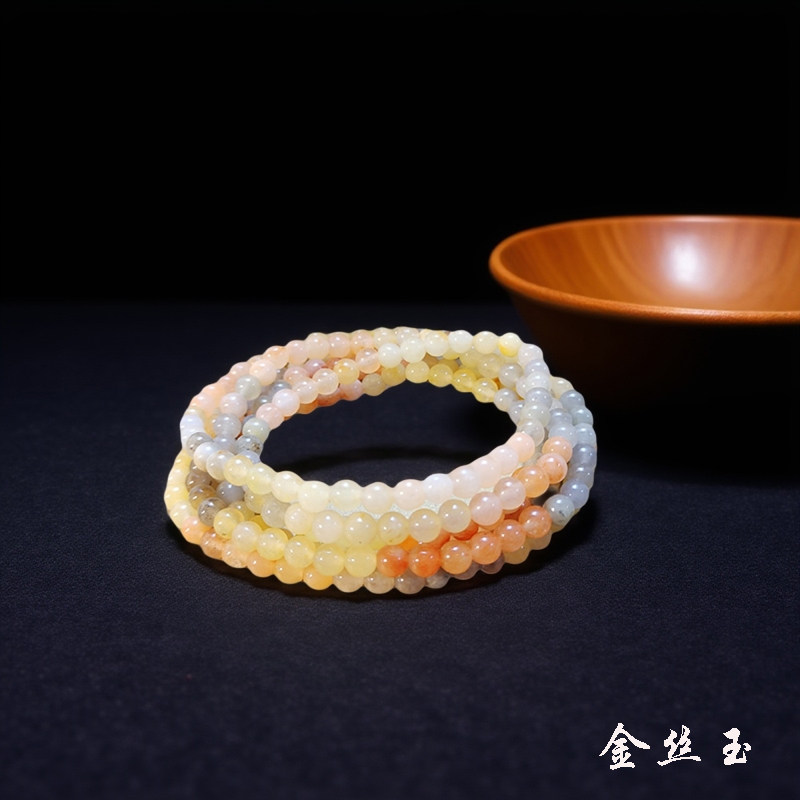 新疆金丝玉多圈手链女小众高级感