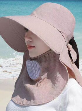 夏季大檐防紫外线遮阳渔夫帽女