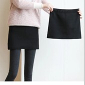 小屁帘下摆大码 半身裙卫衣打底遮屁股神器叠穿内搭秋冬黑色短裙女