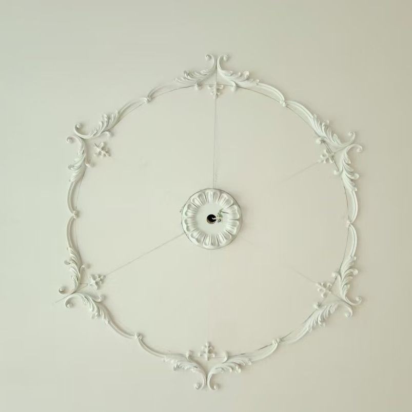 法式灯池装饰PVC材质拼花饰品雕花灯盘法式客厅天花板非石膏