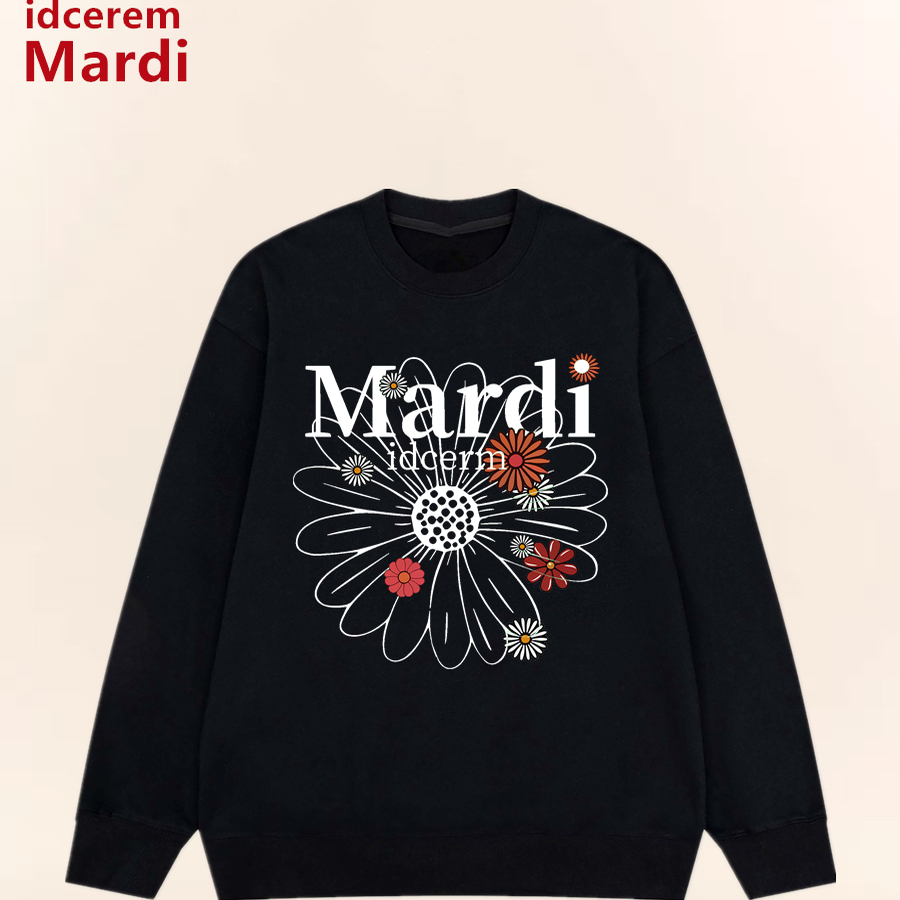 idceremMardi小雏菊白彩花卫衣