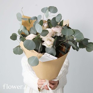 [桉树花毛茛]植物图书馆全国快递粉色表白生日花束礼物送女友闺蜜