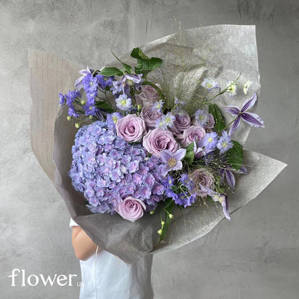 [花仙子]植物图书馆杭州生日表白紫色系玫瑰花束送女友长辈礼物