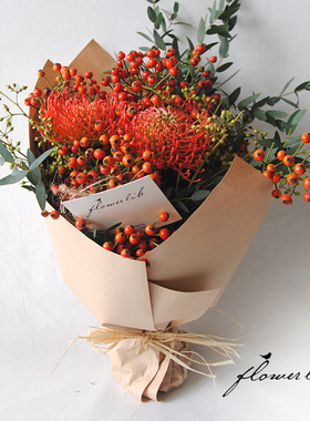 [深秋里的澳洲]flowerlib植物图书馆花束全国杭州鲜花速递生日礼