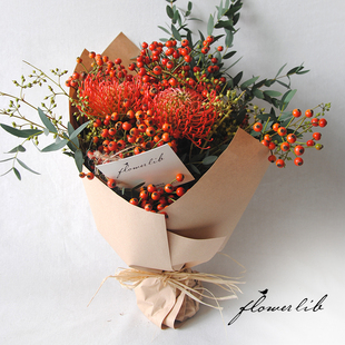 flowerlib植物图书馆花束全国杭州鲜花速递生日礼 澳洲 深秋里