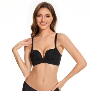 光面增厚小胸聚拢显大文胸舒适无钢圈内衣侧收外扩显腰细可拆肩带