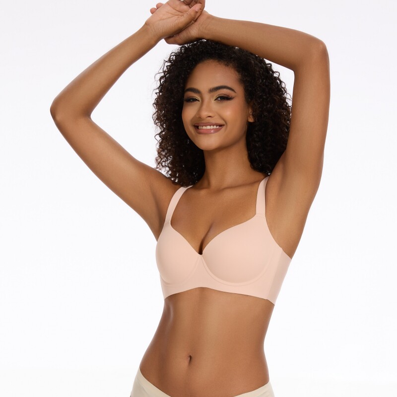 光面糖果色舒适软钢圈文胸