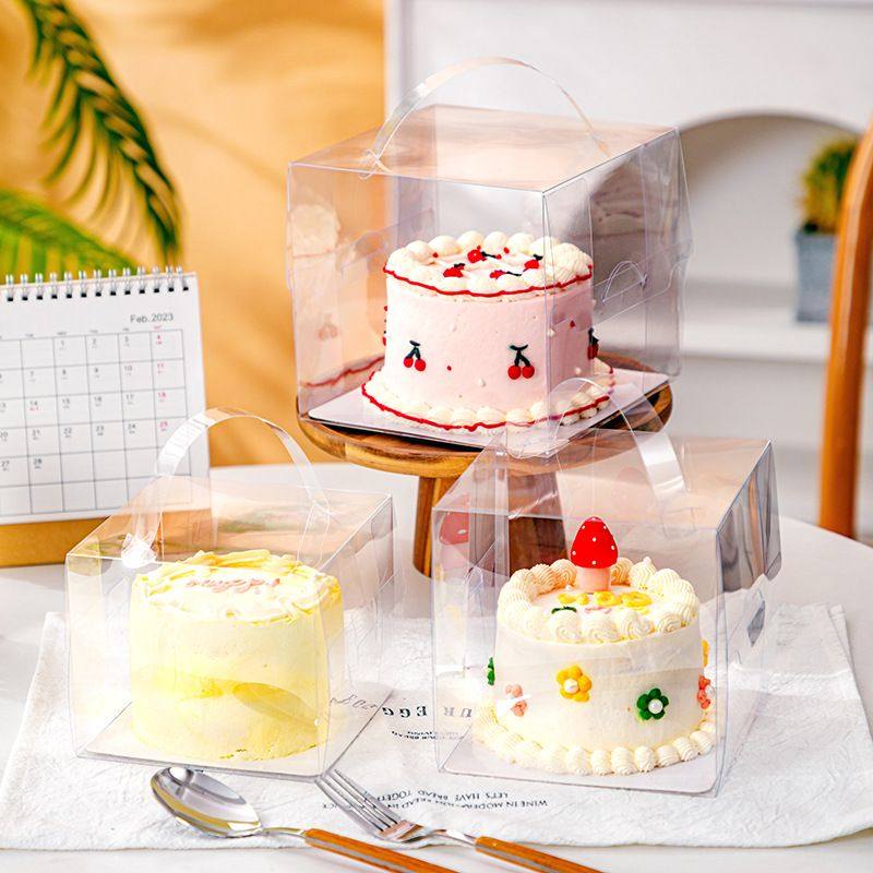 手提透明蛋糕盒爆浆芝士