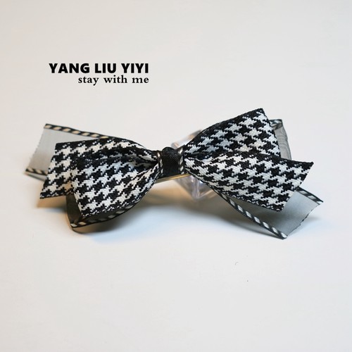 新款千鸟格少女风顶夹侧边夹