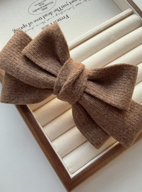 迟来的温暖韩系蝴蝶结发夹后脑勺顶夹盘发丸子头发卡头饰头绳发圈