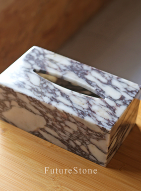 轻奢天然大理石纸巾盒擦手纸盒家用客厅桌面抽纸盒酒店餐巾纸盒