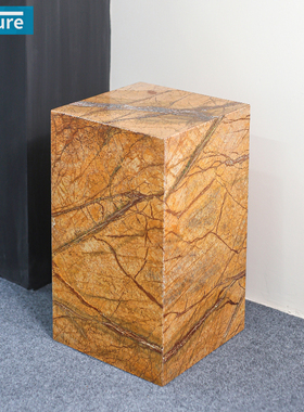 FutureStone天然大理石雨林啡墩墩方几客厅玄关家用装饰摆件柱子