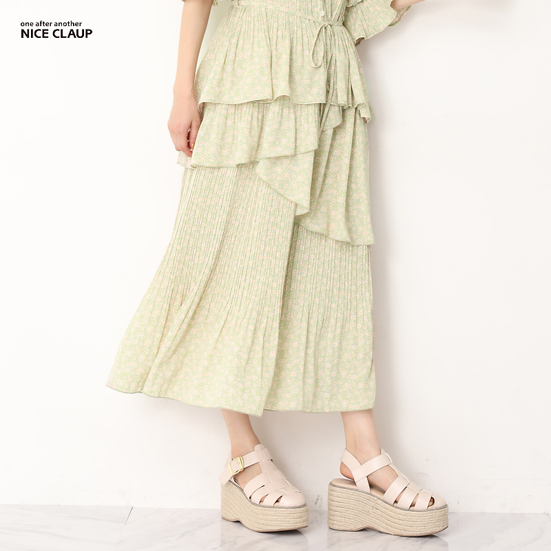 Nice Claup夏新品日系可爱小清新雪纺仙女裙半身裙女131400270C
